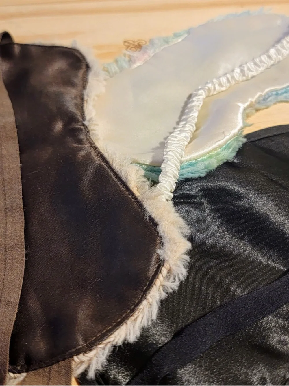 Multicolor Pastel Faux Fur Sleep Mask - Soft Comfort Eye Mask